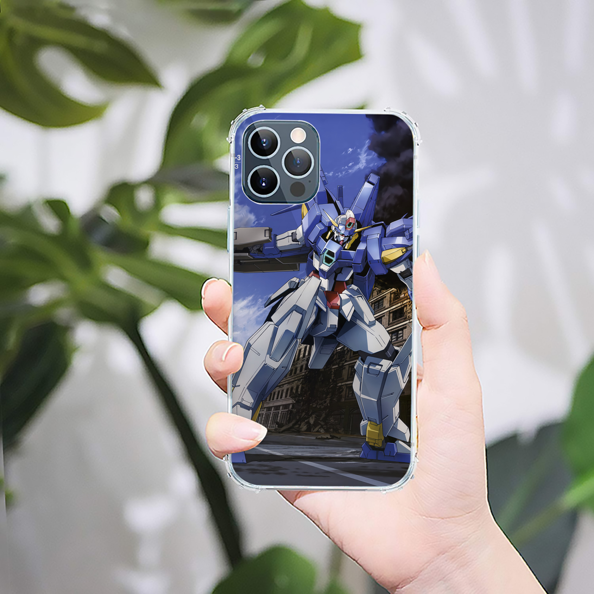 （画像用） 機動戦士ガンダム Mobile Suit Gundam 【iPhone 12シリーズ対応】透明スマホケース（クリアソフトケース）